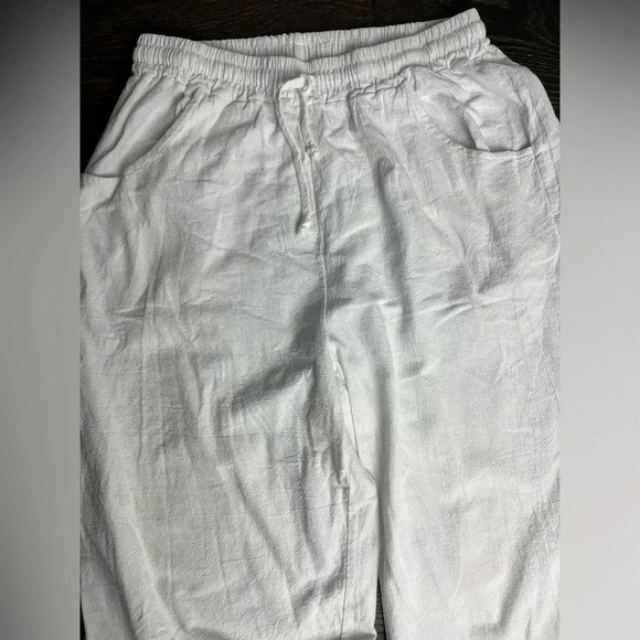 Woman White Lace Pants Size Large - Picture 2 of 6